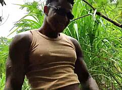 Wild public sex at waterfall with fisherman involves brutal anal, deep throat, and extreme swallowing