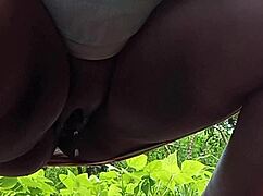 Religious married woman pees on the street