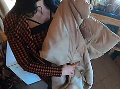 Interview for promotion at work with boss: raw ass worshiping and blowjob!