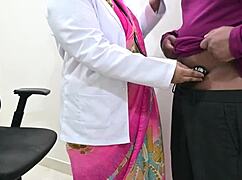 Doctor ria having fun with patient in hospital