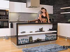 i forgot money, she paid handyman with sex in kitchen.