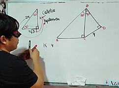 student milf nerd glasses solves sexual equations with anal creampie in bedroom 😈