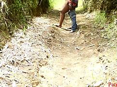 Aunty Bent Over for Outdoor Fucking with Big Black Cock in Public Park