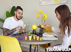 Study Session Turns Steamy School Project Leads to Freeuse Hookup