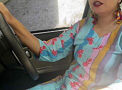 Asian Flirty Stepsister Sucks Step-Bro for Car Ride