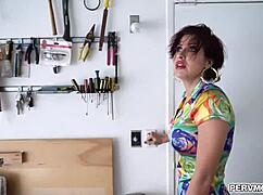 horny stepmom savana styles and stepson fucking inside the garage, is that rough enough?