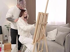 kwini kim petite asian babe fucks muscular guy