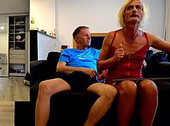 Gigi and Dave shemale man couple POV webcam sex.