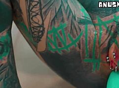 Lesbians engage in extreme session with oversized toys.