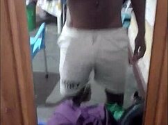 hey good morning stud wanna watch this muscular babe flash her big black cock body?