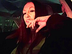 Italian milf artemisia love rides car flashing her huge juicy tits nipples out