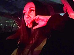 Italian milf artemisia love rides car flashing her huge juicy tits nipples out