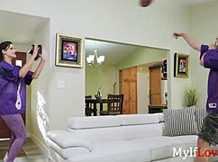 Penny Barber's soaking milf pussy claims young stud's championship fuck prize