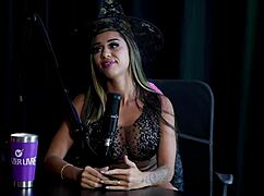 damn this brazilian swingers couple tries anal pussy first time on camera sheer red halloween lingerie 😈🎃