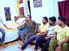 Desi Horny Stepmom Shows Stepdaughter First-Time Desi Gangbang Fuck in Full Movie