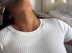 look how he- he devours this huge meat dildo, damn that amateur couple nysdel goes wild