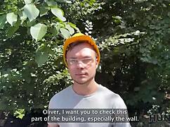 Hunt4k. Sexy Fanta Sie Fucks Old Hunter for Salary in Public