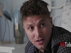 athletic teen slut stands naked begging stepbro for hard pussy fuck