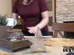 debt4k guy fucks pregnant redhead milf debtor on desk to settle score