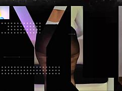 Pawg struts in tight mini skirt teasing curves