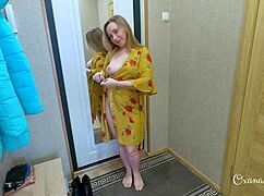 Lucky Plumber Films Chubby Housewife Masturbating And Teasing