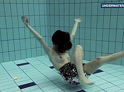 underwater flashing those bright russian tits turns beach crowd horny