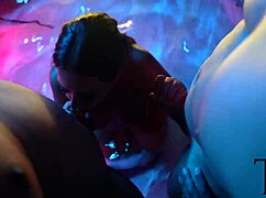 bbw takes massive blowbang backstage bareback big cocks deepthroat interracial sluts