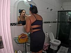 Raquel Milf Backstage Bathroom Party Bareback Blowjob Uncensored