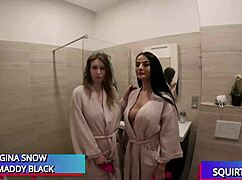 Swedish beauties Gina Snow bisexual group juicy big tits squirting snow sex