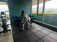 gym pickup curvy latina big ass tits creampie doggystyle cowgirl pov
