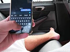 Wife's friend deepthroats to cumshot facial in car pov