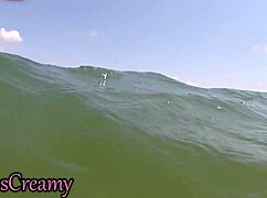 shocking nude beach thrill teacher strokes underwater got caught