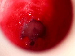 oiled redhead fuck doll filled deep with monster cock anal cumshot