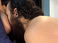 Horny With My Big Tits He Cums All Over Them We Lick It Up