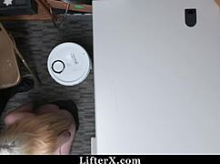  Cops catch teen shoplifters in garage, rip clothes and punish with hardcore doggystyle domination fucking