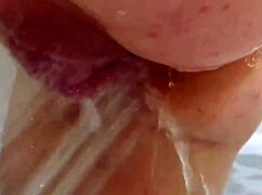 Stepmom's big butt revealed in steamy bathroom shower session