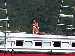 Big tits mommy ass pounded relentlessly in outdoor threesome doggystyle