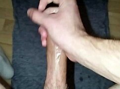 Huge Cock Bursts in Young Amateur's Solo Cumshot