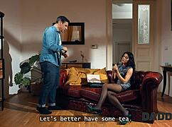 daddy4k hot gf sneaks pussy fuck while i watch tv clueless