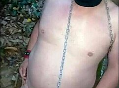 maîtresse kantalis offers chained slave ebed for outdoor bdsm humiliation spanking... wow!!