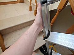 i couldn't resist that latina maid's creamy pussy seduced by massage in jeans flip flops