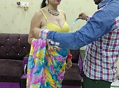 damn this hot indian babe gets railed hard by tailor monster cock pounding