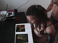 you hear her moan as he pounds that tight young pussy rough on the desk no mercy