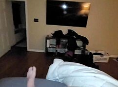 shemale chokes on cock then takes deep anal creampie in older homemade vid