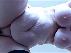 Mature homemade bbw milf's massive tits jiggle during doggystyle monster pounding