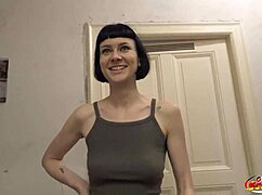 german scout picks up tall skinny french delfine dahlia chats her into raw casting fuck