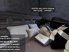 roblox bunny girl bounces big ass on cock till creampie overflow in cute sex romp