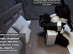 roblox bunny girl bounces big ass on cock till creampie overflow in cute sex romp