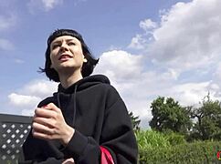 german scout picks up tall skinny french delfine dahlia chats her into raw casting fuck