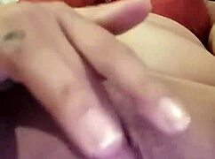 Chilena teases her wet pussy in solo masturbation play